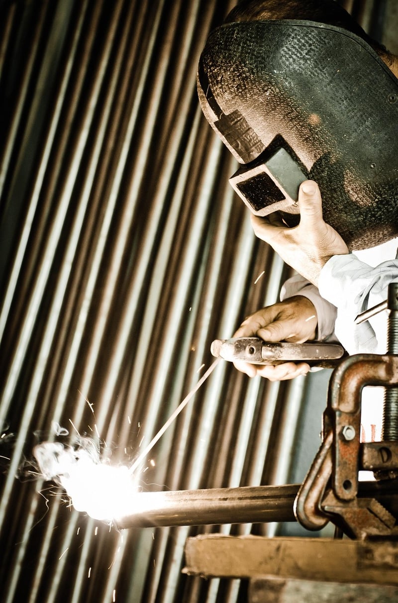 Welder at work